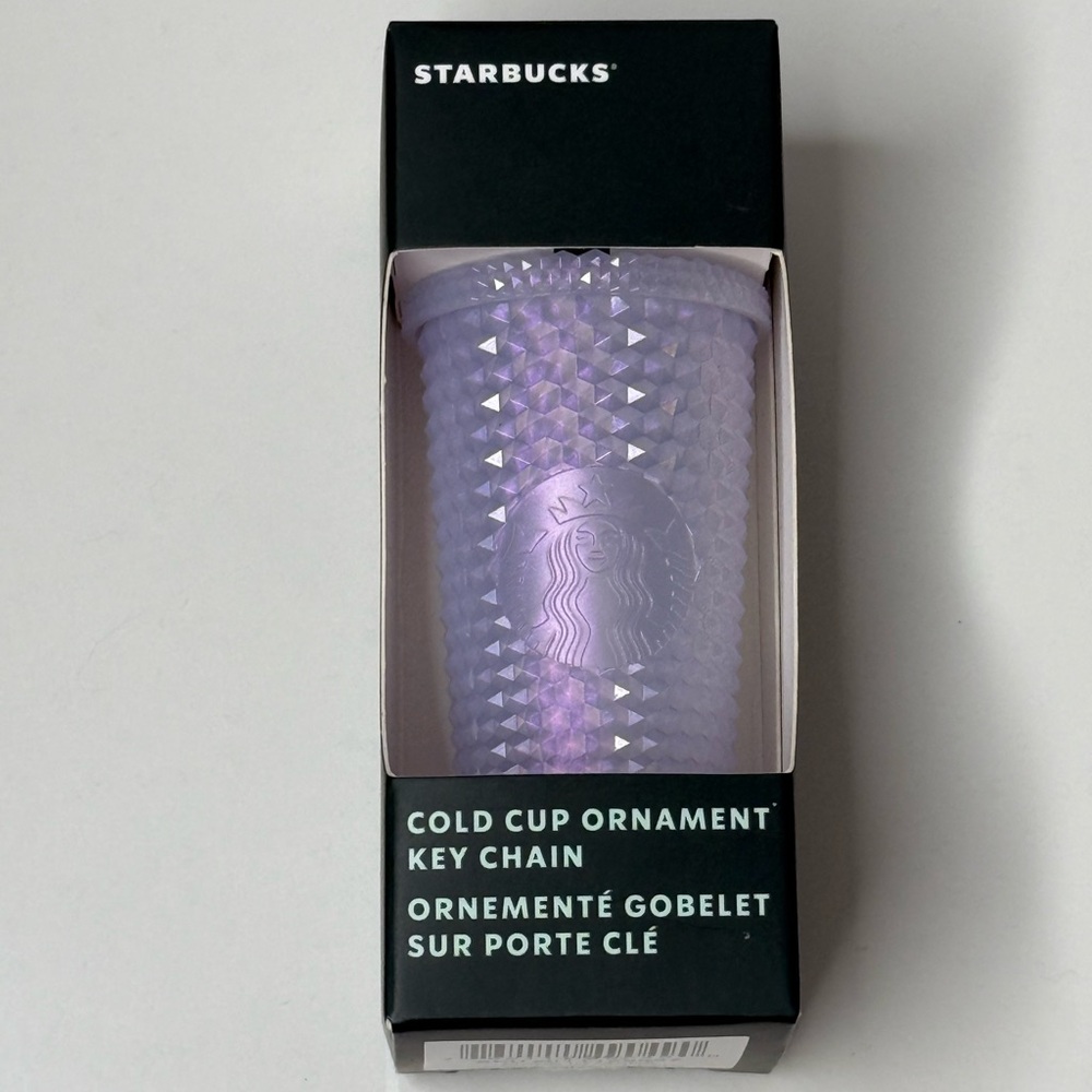 Starbucks Purple Cold Cup Ornament Keychain